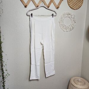 Alexis High-Waist Straight Cropped Leg Trousers In White Women's Size M